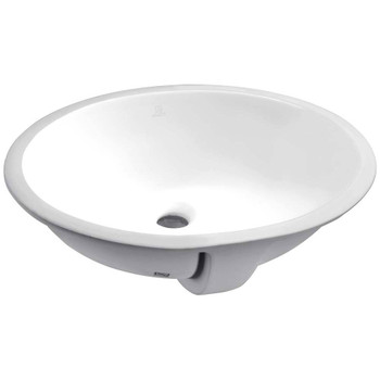 ANZZI Rhodes Series 17 in. Ceramic Undermount Sink Basin in White