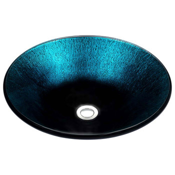 ANZZI Stellar Series Deco-Glass Vessel Sink in Marine Crest