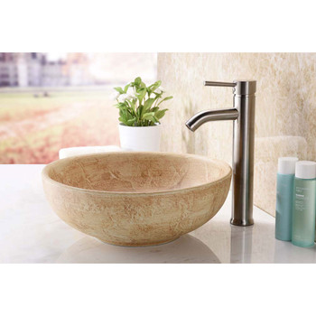 ANZZI Earthen Series Vessel Sink in Creamy Beige