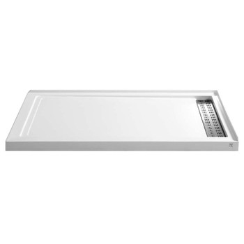 ANZZI Field Series 60 in. x 36 in. Shower Base in White