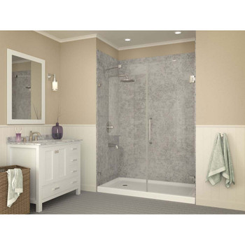 ANZZI Tier 32 x 60  in. Left Drain Single Threshold Shower Base in White