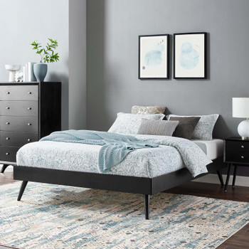 MODWAY Margo Full Wood Platform Bed Frame MOD-6229 Black