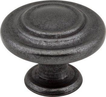 Elements 1-5/16" Diameter Gun Metal Round Arcadia Cabinet Knob 107DACM