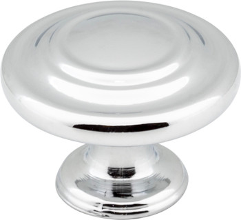 Elements 1-5/16" Diameter Polished Chrome Round Arcadia Cabinet Knob 107PC