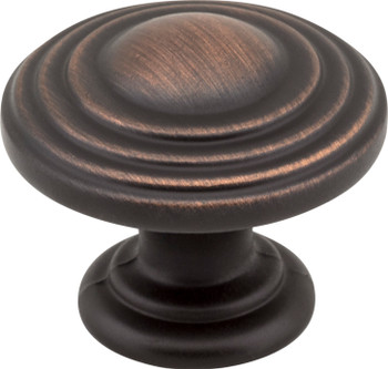 Jeffrey Alexander 1-1/4" Diameter Brushed Oil Rubbed Bronze Stacked Bremen 2 Cabinet Knob 137DBAC