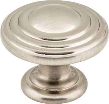 Jeffrey Alexander 1-1/4" Diameter Satin Nickel Stacked Bremen 2 Cabinet Knob 137SN