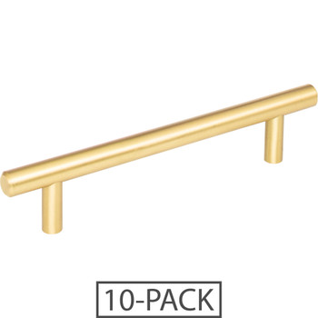 Elements 10-Pack of the 128 mm Center-to-Center Brushed Gold Naples Cabinet Bar Pull 176BG-10
