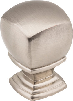 Jeffrey Alexander 1" Overall Length  Satin Nickel Katharine Cabinet Knob 188L-SN