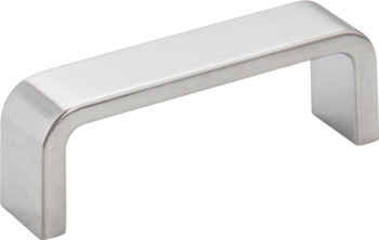 Elements 3" Center-to-Center Brushed Chrome Square Asher Cabinet Pull 193-3BC