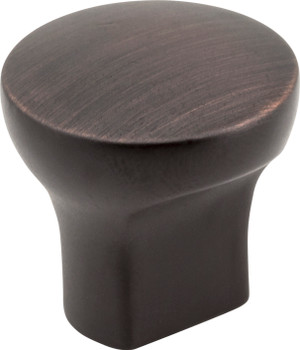 Elements 1" Diameter Brushed Oil Rubbed Bronze Round Brenton Cabinet Knob 239DBAC