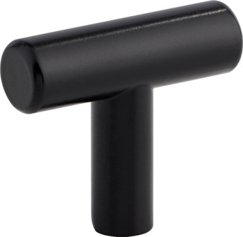 Elements 1-9/16" Overall Length Hollow Matte Black Stainless Steel Naples Cabinet "T" Knob 39SSMB