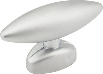 Elements 1-9/16" Overall Length Matte Silver Football Verona Cabinet "T" Knob 409222
