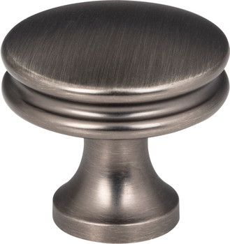 Jeffrey Alexander 1-1/4" Diameter Brushed Pewter Marie Cabinet Knob 445BNBDL