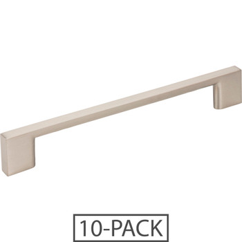 Jeffrey Alexander 10-Pack of the 160 mm Center-to-Center Satin Nickel Square Sutton Cabinet Bar Pull 635-160SN-10