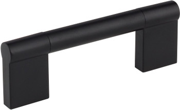 Elements 96 mm Center-to-Center Matte Black Knox Cabinet Bar Pull 645-96MB