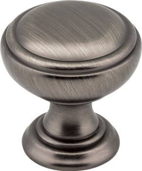 Jeffrey Alexander 1-1/4" Diameter Brushed Pewter Tiffany Cabinet Knob 658BNBDL