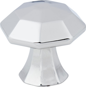 Jeffrey Alexander 1-1/4" Overall Length Polished Chrome Octagonal Wheeler Cabinet Knob 678PC