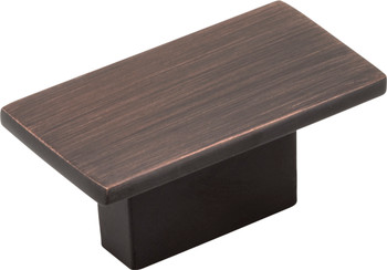 Jeffrey Alexander 1-9/16" Overall Length Brushed Oil Rubbed Bronze Rectangle Mirada Cabinet Knob 81021DBAC