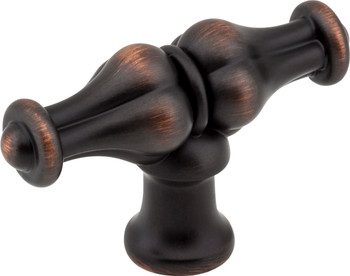 Jeffrey Alexander 2-1/4" Brushed Oil Rubbed Bronze Bella Cabinet "T" Knob 818L-DBAC