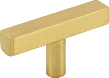 Jeffrey Alexander 2-1/4" Brushed Gold Dominique Cabinet "T" Knob 845TL-BG