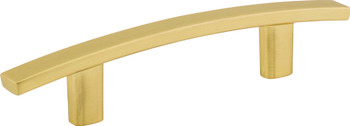 Elements 3" Center-to-Center Brushed Gold Square Thatcher Cabinet Bar Pull 859-3BG