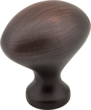 Elements 1-1/8" Overall Length Brushed Oil Rubbed Bronze Oval Merryville Cabinet Knob 897DBAC