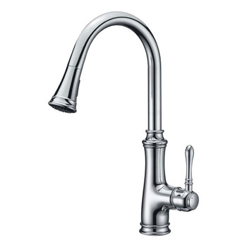 Luna Single Handle Pull-Down Sprayer Kitchen Faucet in Polished Chrome