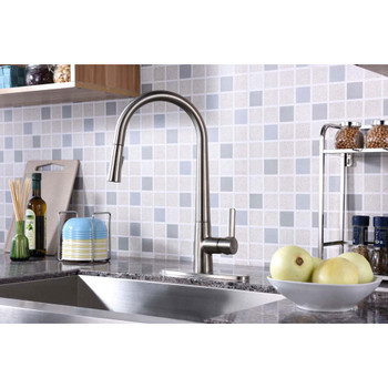 Orbital Single Handle Pull-Down Sprayer Kitchen Faucet in Brushed Nickel