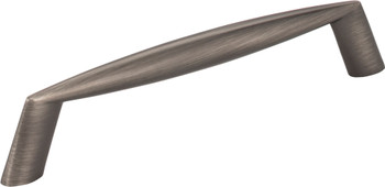 Elements 128 mm Center-to-Center Brushed Pewter Zachary Cabinet Pull 988-128BNBDL