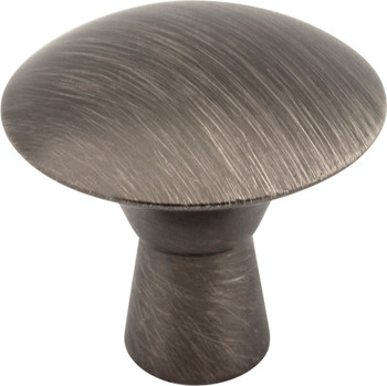 Elements 1-1/16" Diameter Brushed Pewter Zachary Cabinet Mushroom Knob 988BNBDL