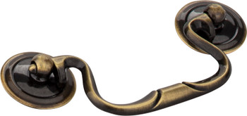 Elements 3-1/2" Center-to-Center Brushed Antique Brass Kingsport Cabinet Drop Pull CH3503