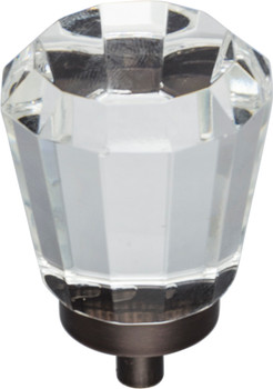 Jeffrey Alexander 1-1/4" Overall Length Brushed Oil Rubbed Bronze Faceted Glass Harlow Cabinet Knob G150L-DBAC