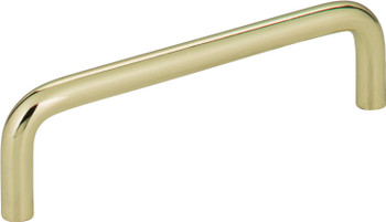 Elements 4" Center-to-Center Polished Brass Torino Cabinet Wire Pull S271-4PB