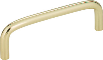 Elements 96 mm Center-to-Center Polished Brass Torino Cabinet Wire Pull S271-96PB