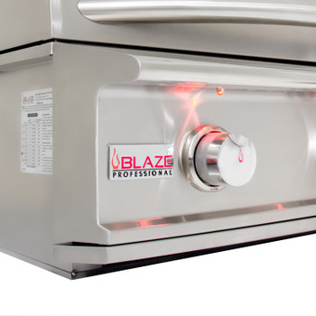 Blaze Professional LUX 34-Inch 3 Burner Built-In Gas Grill With Rear Infrared Burner-In Natural Gas - BLZ-3PRO-NG