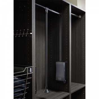 Hardware Resources Black Heavy-Duty 45 Pound Capacity Expandable Wardrobe Lift for 25-1/2" - 35" Openings 1523-BLK