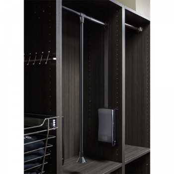 Hardware Resources Black Heavy-Duty 45 Pound Capacity Expandable Wardrobe Lift for 33" - 48" Openings 1532-BLK