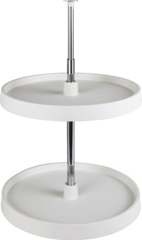 Hardware Resources 28" Round Two-Shelf Plastic Lazy Susan Set PLSR228