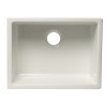 ALFI brand AB2418UD 24" White Undermount / Drop In Fireclay Kitchen Sink