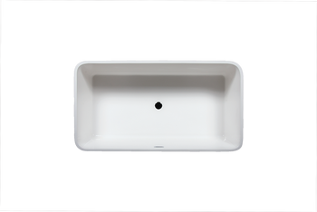 Malibu Bandon Freestanding Bathtub, 59-Inch by 32-Inch by 24-Inch, Matte White