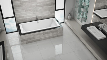 Malibu Naples ADA Rectangular Soaking Bathtub, 72-Inch by 36-Inch by 18-Inch, White or Biscuit