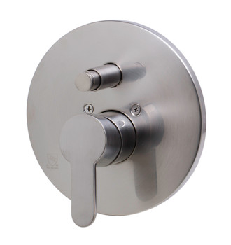 ALFI brand AB3101-BN Brushed Nickel Shower Valve Mixer with Rounded Lever Handle and Diverter