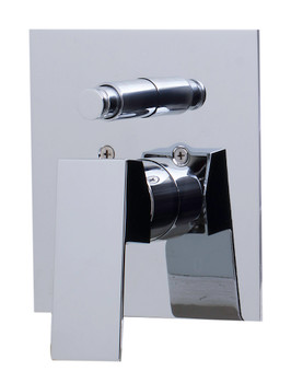 ALFI brand AB5601-PC Polished Chrome Shower Valve Mixer with Square Lever Handle and Diverter