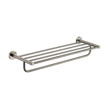 ALFI brand AB9538-BN Brushed Nickel 26 inch Towel Bar & Shelf Bathroom Accessory