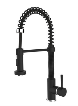 Residential Spring Coil Kitchen Faucet In BLACK N88503B2-BL
