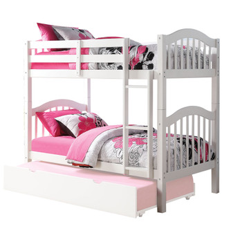 ACME Heartland Twin/Twin Bunk Bed, White (1Set/2Ctn)