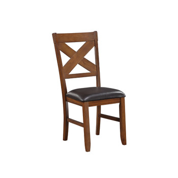 ACME 70003 Apollo Side Chair (Set-2), Espresso PU & Walnut