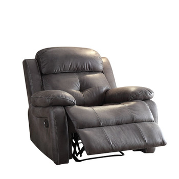 ACME 59466 Ashe Recliner, Gray Polished Microfiber