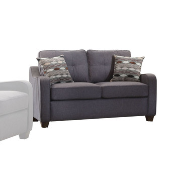 ACME 53791 Cleavon II Loveseat w/2 Pillows, Gray Linen