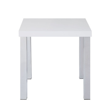 ACME 82332 Harta End Table, White High Gloss & Chrome